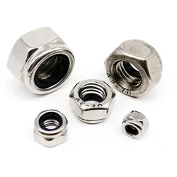 200pcs DIN985 Hex Nylon Insert Self Lock Nut Nylock Locknut Assortment Kit Set M2 M2.5 M3 M4 M5 M6 M8  Stainless Steel