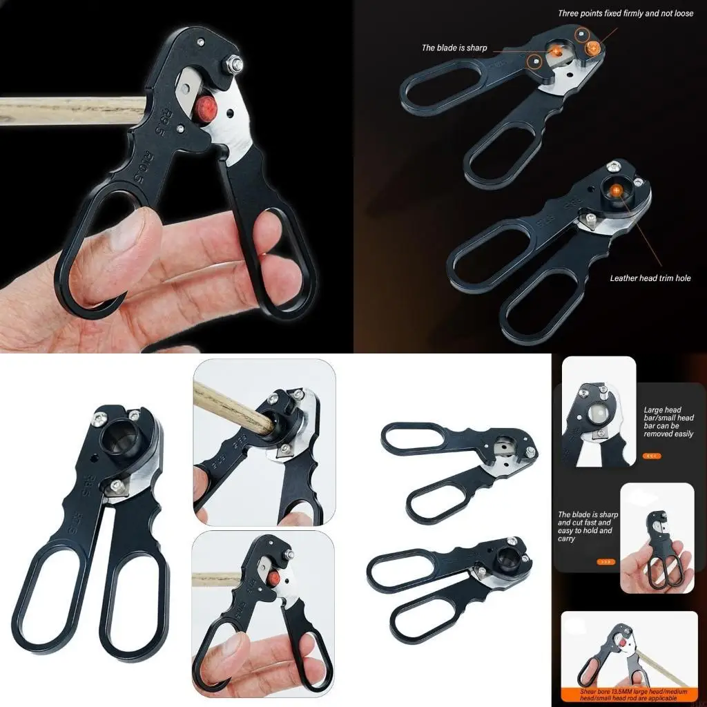  Billiard Cue Tip Cutter Shaper Precisions Cue Tip Scissors Snooker Pool Cue Tip Shaper Cutter Removal Tool Enduring