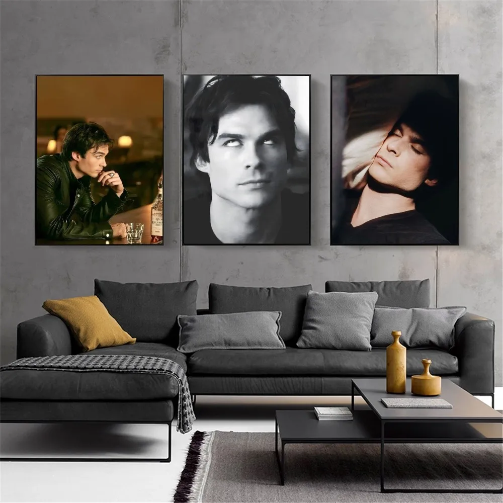 The Vampire Diaries Ian Somerhalde Poster DIY Kraft Paper Vintage Poster Wall Art Painting Study Stickers Big Szie Wall Painting