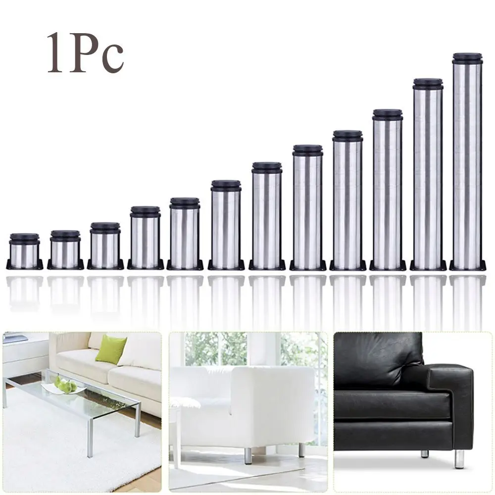 Cabinet Sofa Level Feet Stainless Steel Adjustable Furniture Leg Chair Fittings Round Stand Height Control