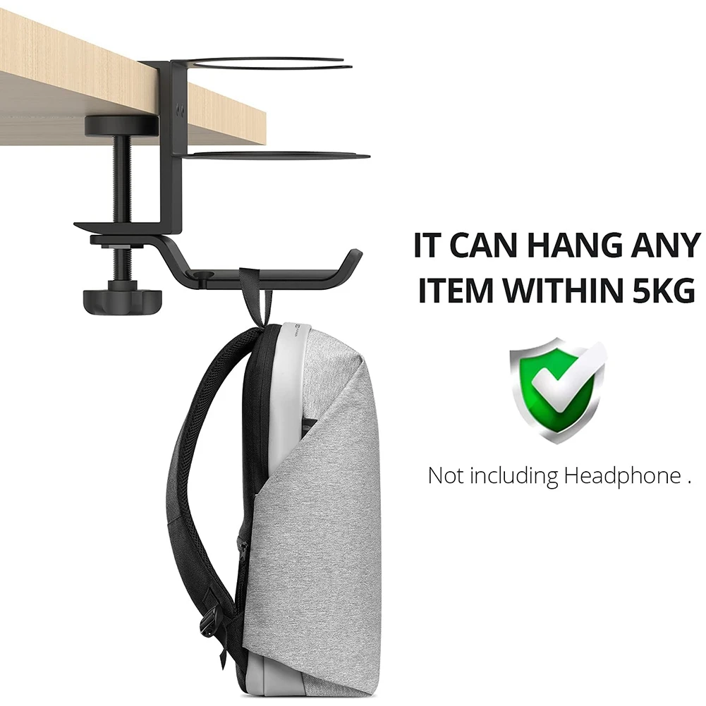 Подставка для наушников, 2 в 1 Подставка для игровой гарнитуры с держателем для чашки, подходит для большинства наушников и напитков, Настольный Органайзер