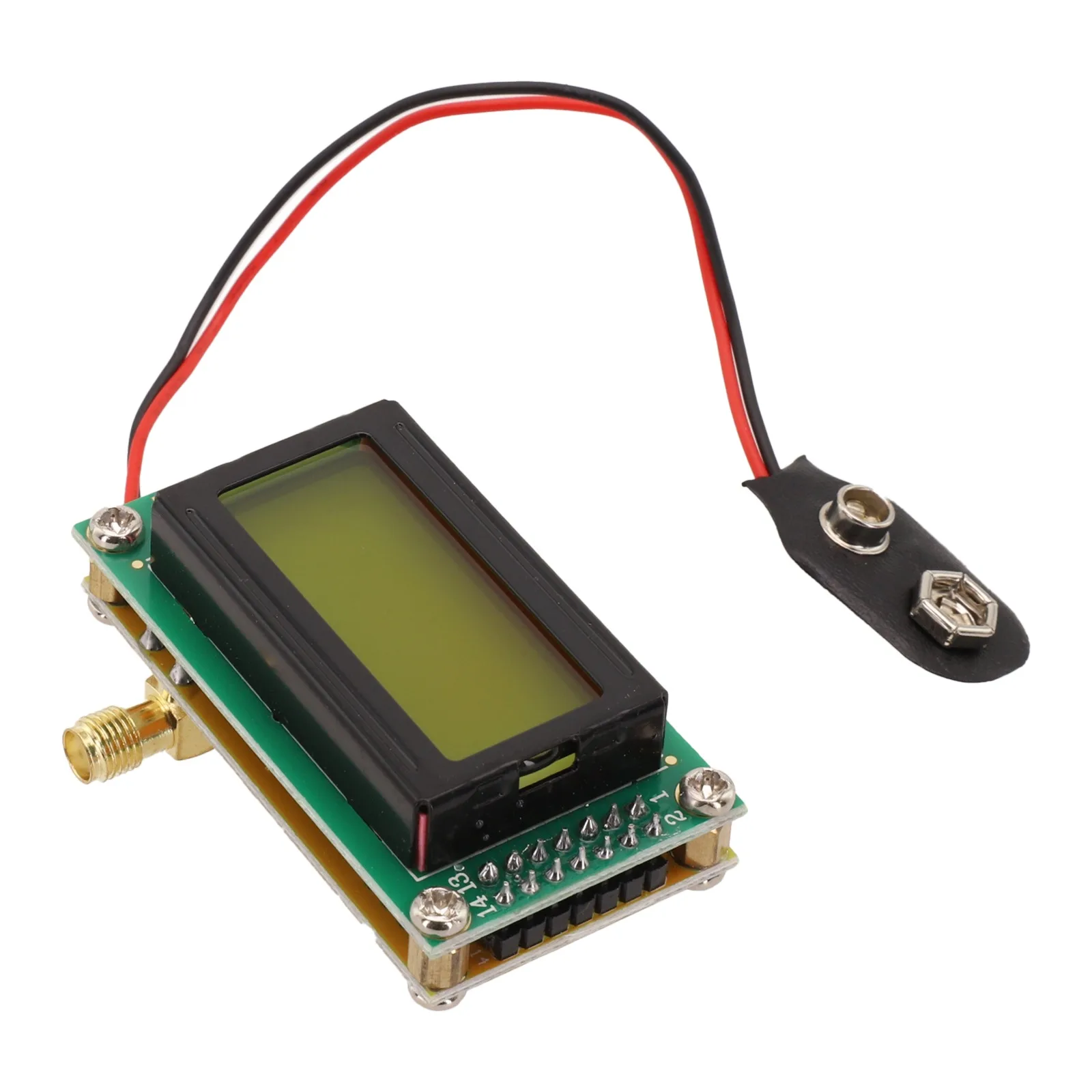 9V Battery Powered DIY Frequency Counter 1-500 MHz Frequency Counter 0802 LCD Display Adjustable Accuracy Backlight Display