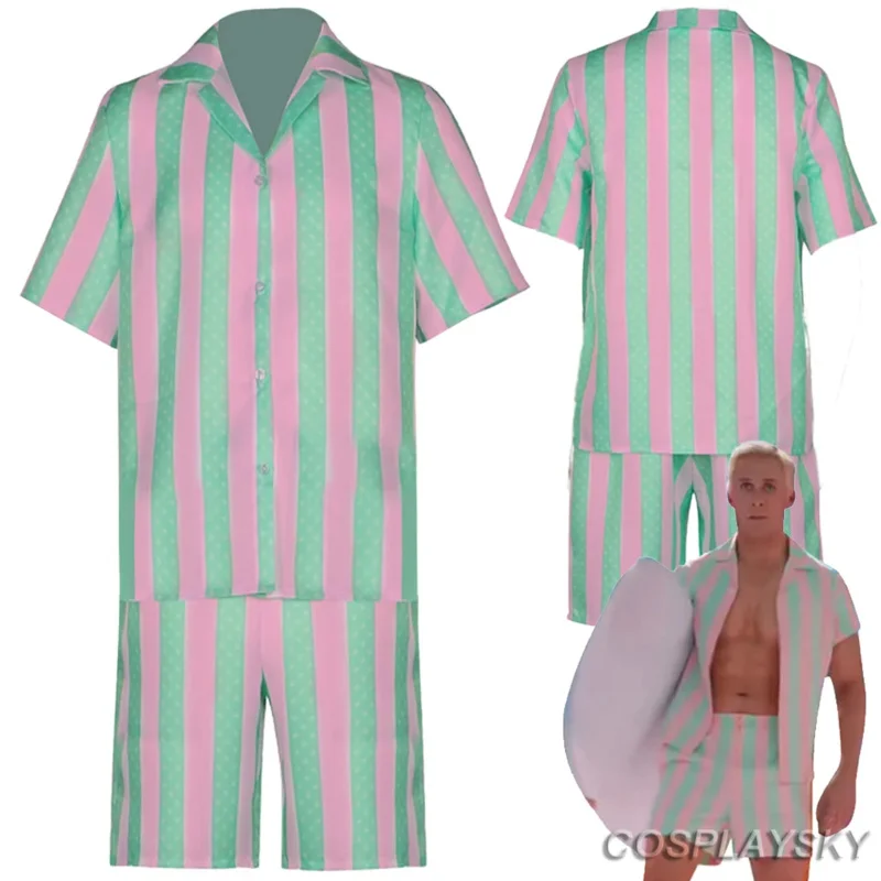 Ken Cosplay Fantasie Film Barbei Verkleidung Kostüm Sommer hemd Strand kleidung Erwachsene Männer Cosplay Outfit männlich Halloween Stoff