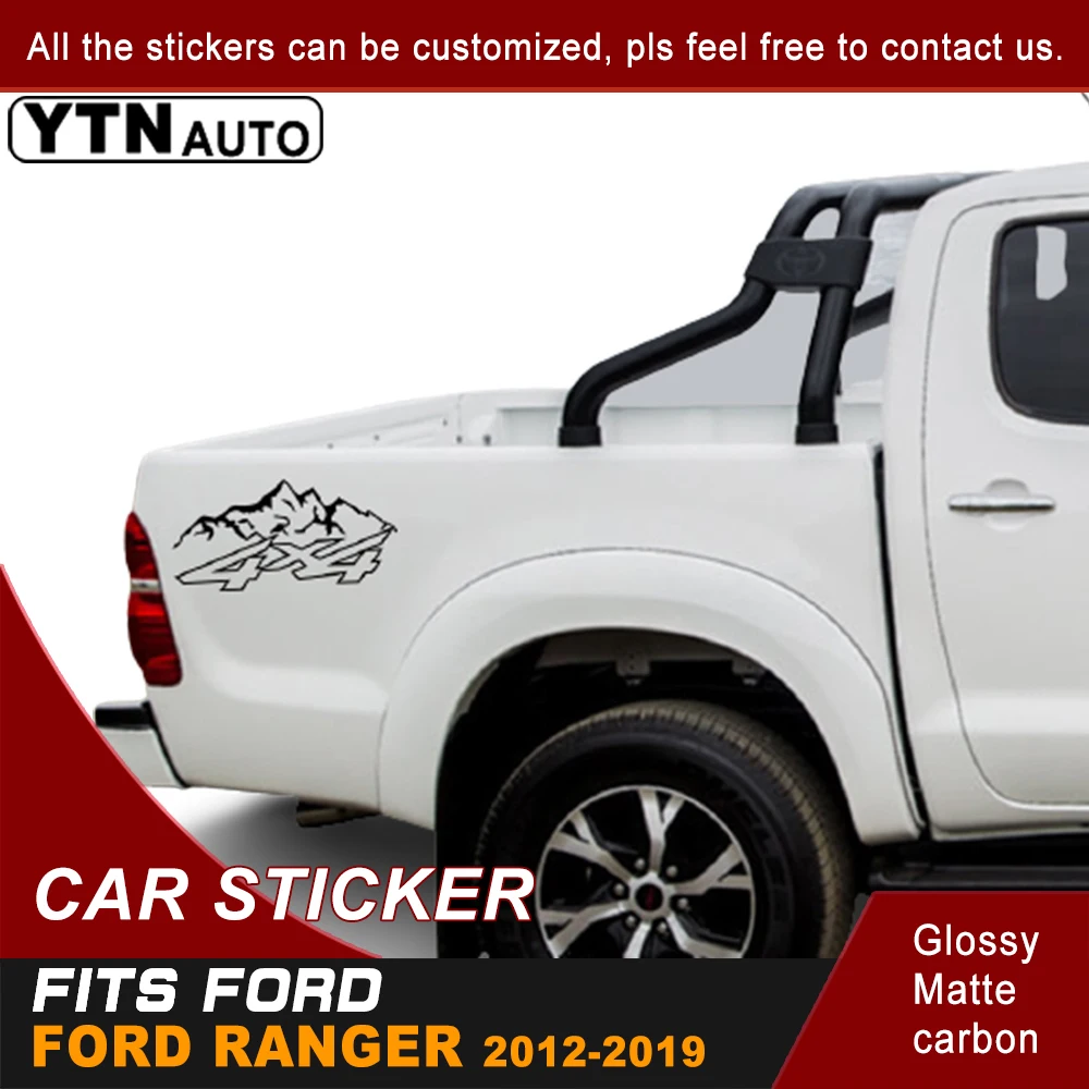 

Car Stickers Left And Right 4x4 Moutain Off Road Sticker Decal Vinyl For Ford Ranger Pickup Truck Adventure Mud Decal