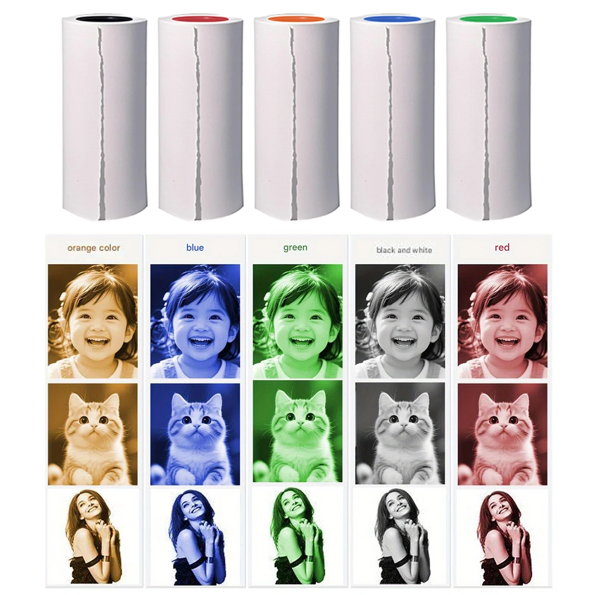 Mini Printer Paper 57 X 25mm Thermal Label Paper, Sticker, Color Paper, White Self-Adhesive Sticker Paper For Kid Instant Camera