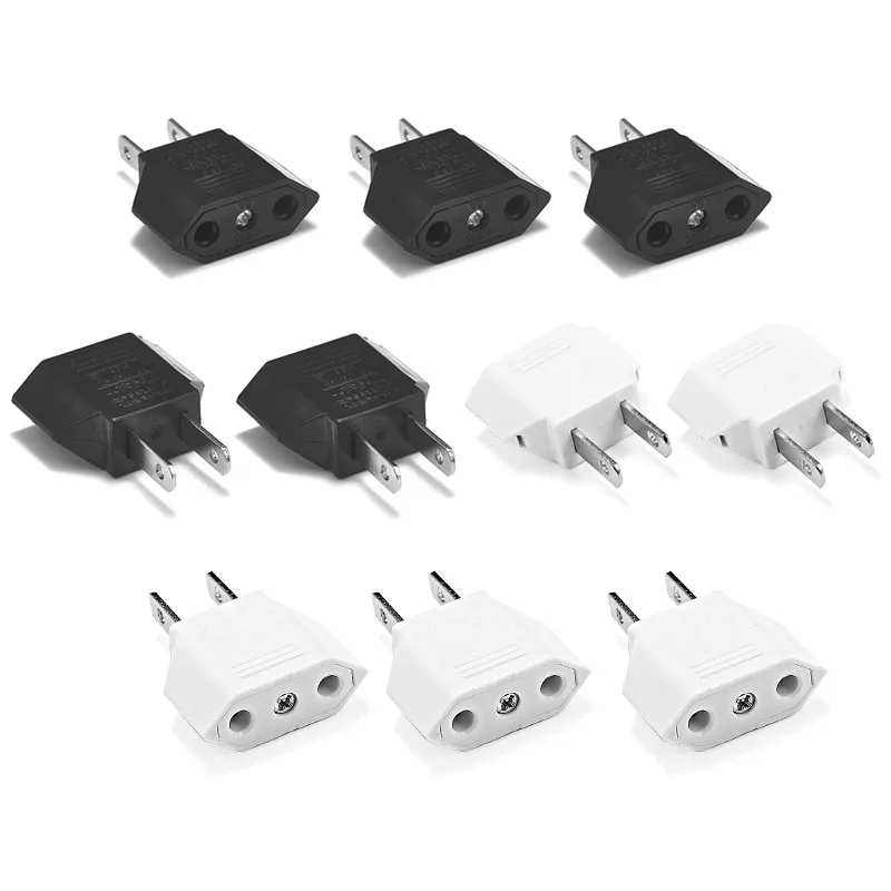 

Адаптер питания с вилкой США, европейская вилка европейского стандарта в США, конвертер питания, дорожные адаптеры, электрическая розетка из США в ЕС, розетка переменного тока