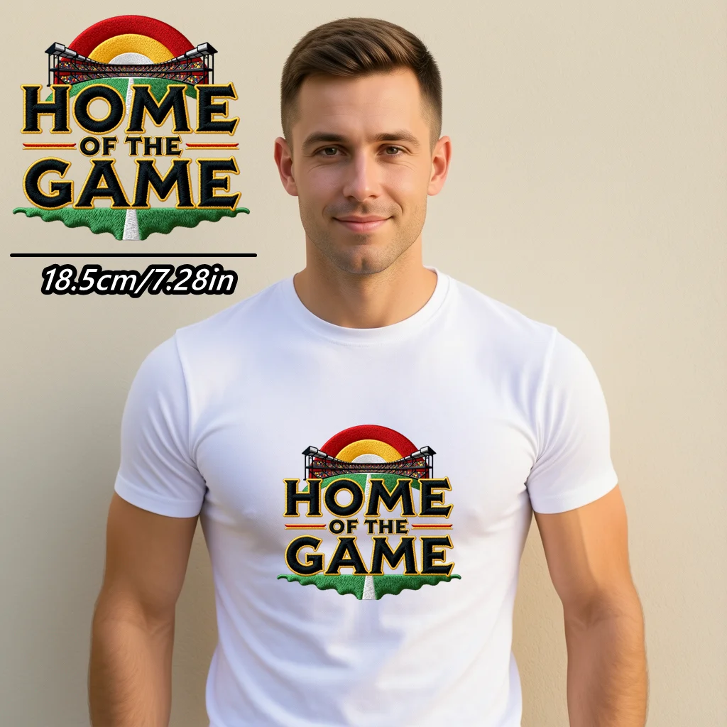 1Pcs Dtf Heat Transfer Stickers, Clothing Imitation Embroidery Transfer Stickers, Iron-On Transfer Stickers, DIY Heat Transfer Decals for Sweatshirts and T-Shirts, Sports Slogan DIY Decorative Stickers, Suitable for Clothing, T-Shirts, Jeans, Backpacks - view 3