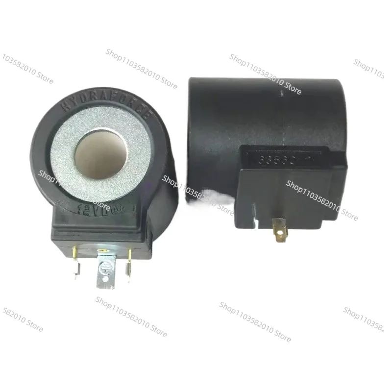 DC12V Solenoid Valve Coil, Electromagnetic Actuator Replacement for Hydraulic Systems (Model 6356012)