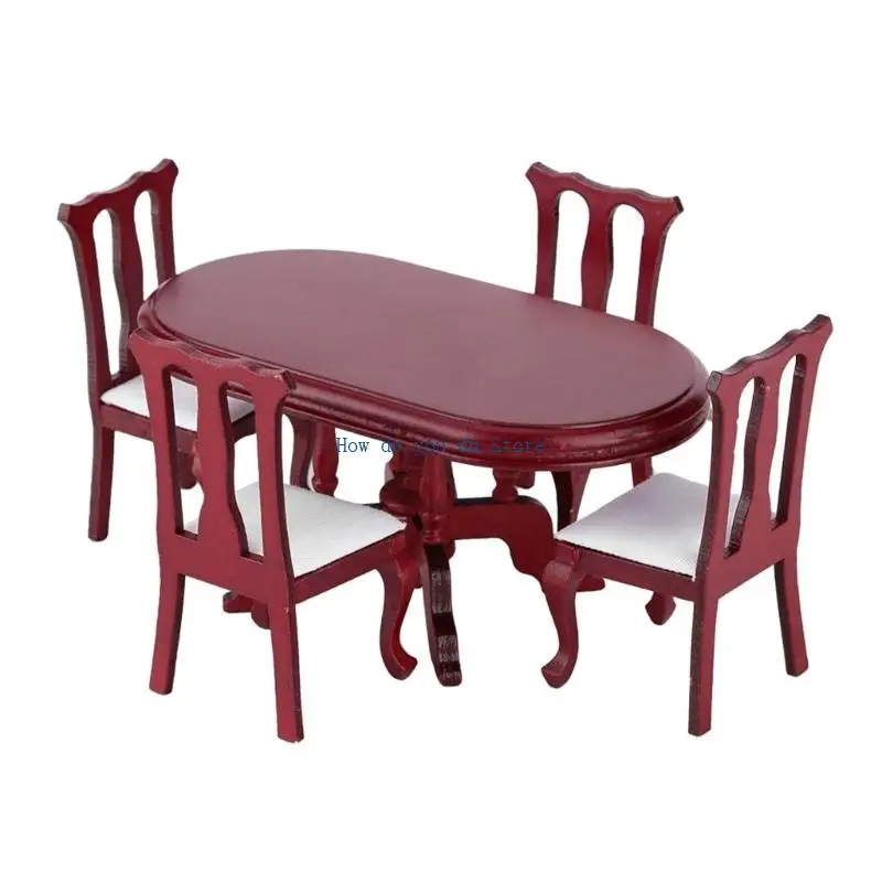 

19qf Doll House Vintage Stable Table Model Display Стул Игрушка 1:12 Шкала мебель
