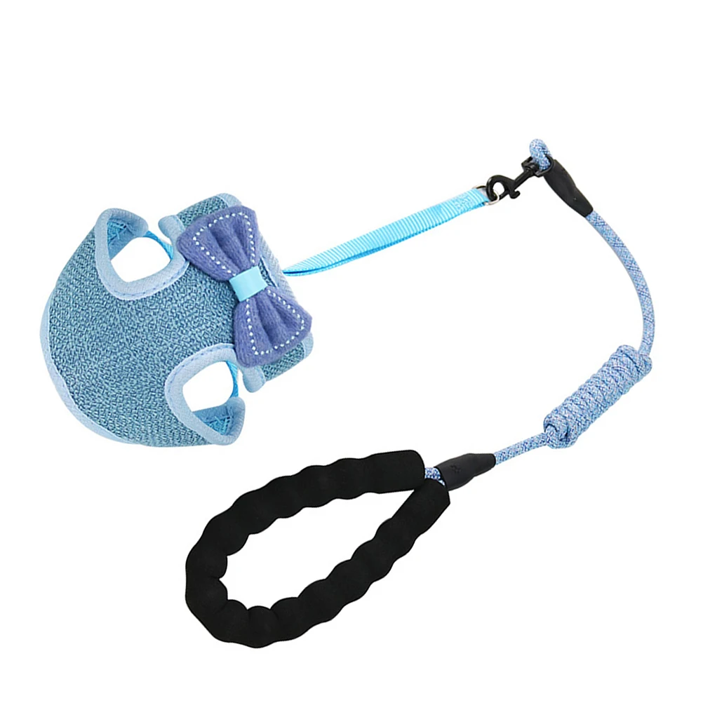 

Cat Harness Vest Style 2.5kg-10Kg Blue Adjustable Secure Chest Strap Lightweight Soft Pet Harness for Daily Walks and Outdoor
