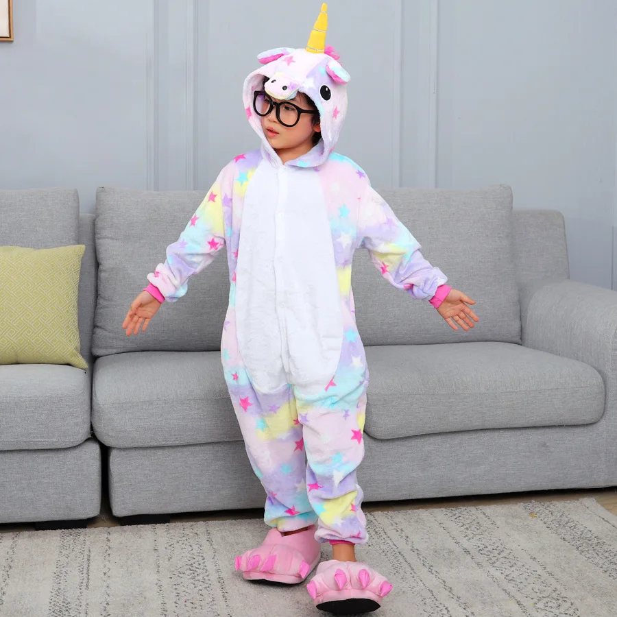 Kigurumi Star Unicorn Cartoon Pajamas Onesies For Adults Women Men Animal Pyjamas Christmas Halloween Cosplay Party Costumes