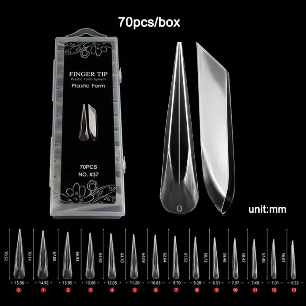 

Poly Nail Gel Nail Extension Molds Curved Stiletto Reusable Advanced Shape Dual Forms Extension Full Cover Nail Design Tools