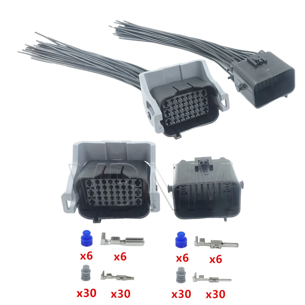 36 Pin 1743062-2 1743059-2 Auto Waterproof Sockets AC Assembly Car Male Female ECU Composite Plastic Housing Connector