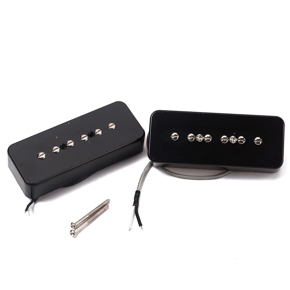 

P-90 Soapbar Neck Pickup High Output Large Ceramic Magnets Plain Enamel Wire Single Conductor Cable Guitar Replacement