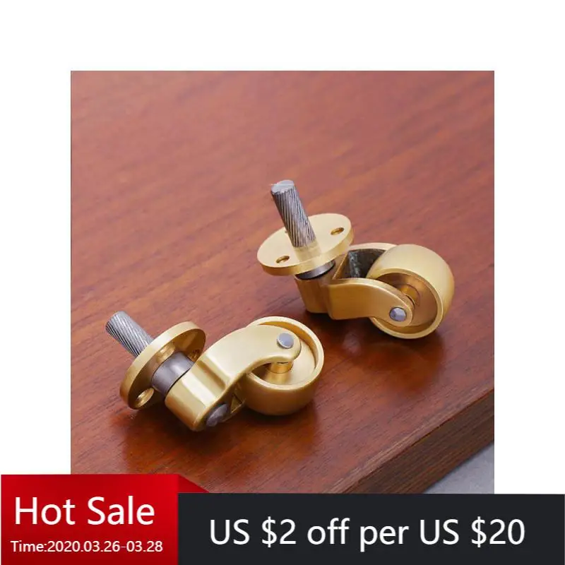 

1 Pcs Packing Metal Brass Universal Wheel Copper Furniture Heavy Duty Caster