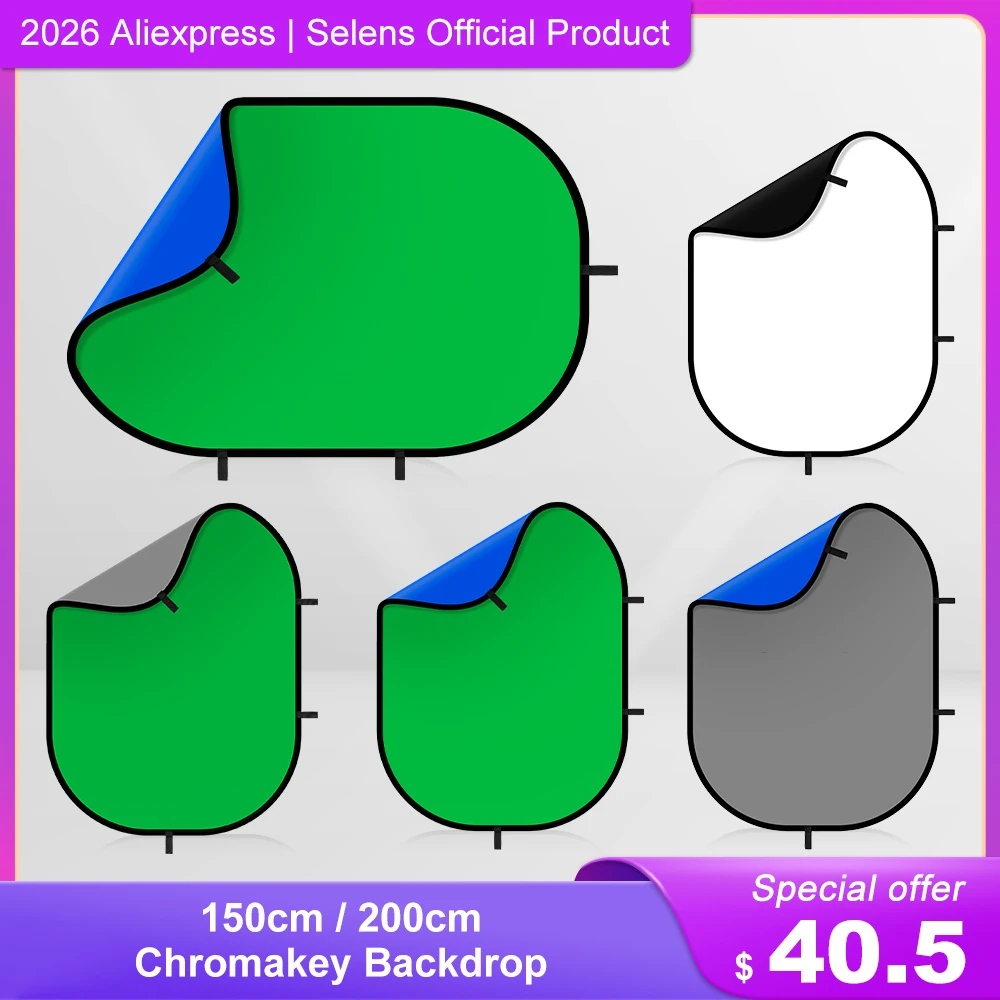 

Selens 150x200cm Collapsible Portable Chromakey Reflector Photo Studio Kits Background board Photography Accessories