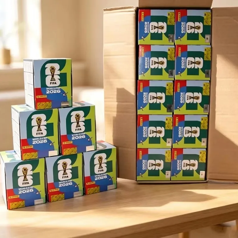 @New 1 Box Genuine Panini Official FIFA World Cup Soccer Card Sticker Pack&Limited Edition Collection Soccer Memorabilia Set