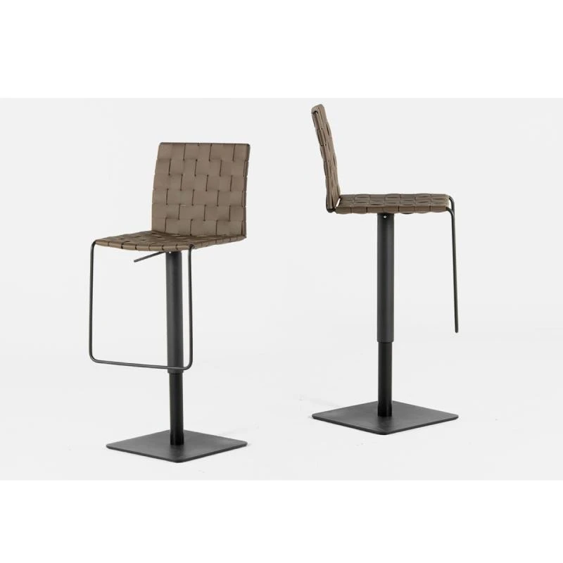 

Italian minimalist rattan tall, bar chair designer, bar chair lifting and rotating, island high chair