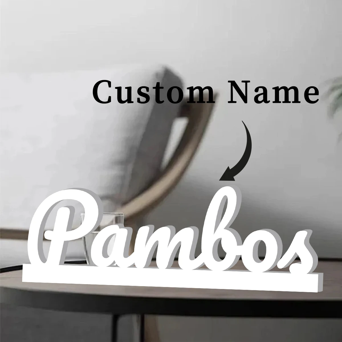 1pc Custom cool PVC Ornament,DIY Paintable,Bedroom Living Room Table Wall Decor,Wedding Birthday Anniversary Graduation Gift - view 3