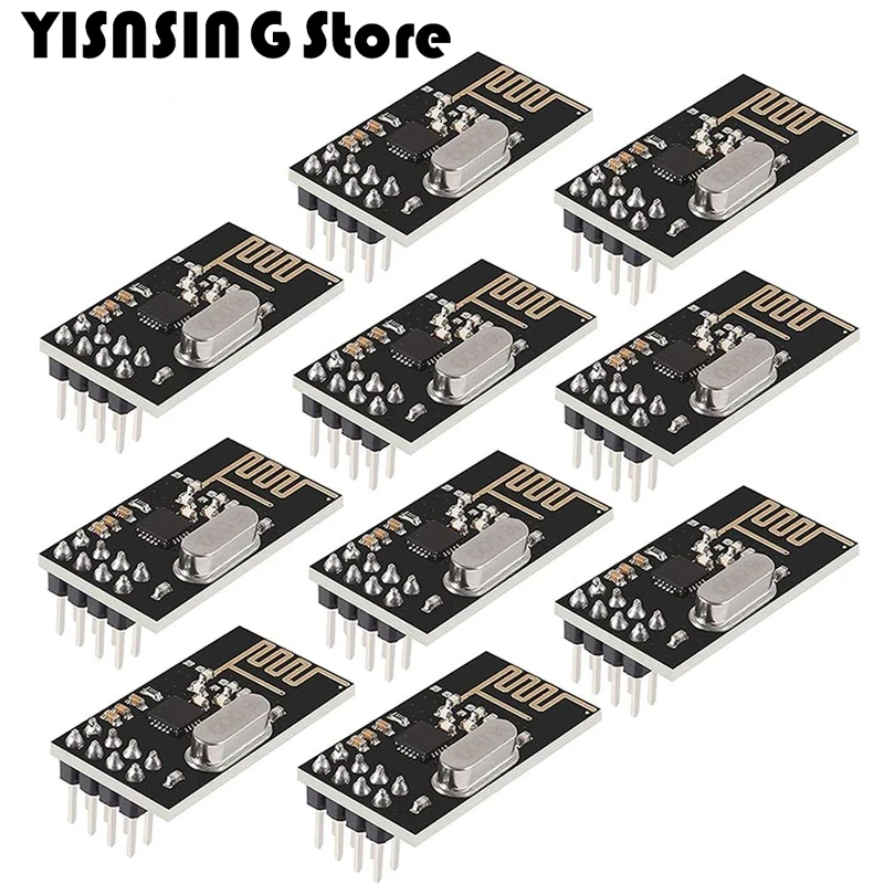 1-10PCS NRF24L01 2.4GHz 2Mbit/s Wireless Data Transmission RF Transceiver Module Board 1.9-3.6V For Arduino DIY