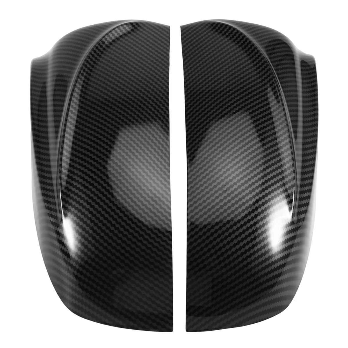 2 قطعة الجانب الجناح مرآة الرؤية الخلفية الإسكان لسيارات BMW X5 E70 ، X6 E71 2008-2013 ، ألياف الكربون نمط-T45C