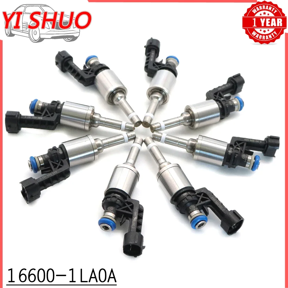 Car 8pcs/lot Fuel Injectors Nozzle 16600-1LA0A For Infiniti QX56 M56 5.6L 2011 2012 2013 166001LA0A