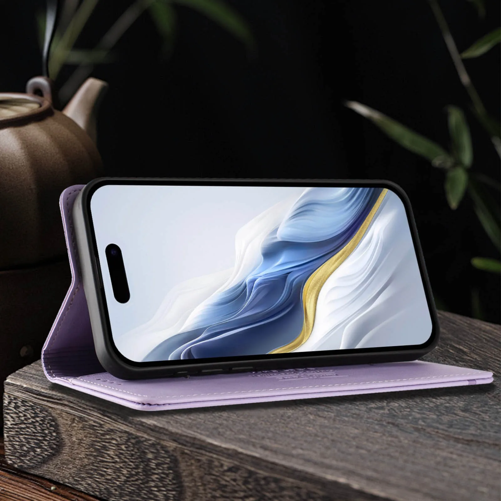 Funda de cuero con tapa y ranura para tarjeta magnética fuerte, respetuosa con la piel, para OPPO Realme 15 15T P4 Pro 5G