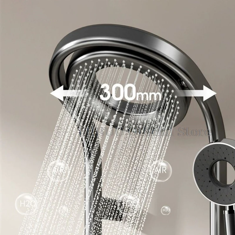 Luxury Shower System For Bathroom Pressurized Rain Mixer Combo Wall Mounted Rainfall Shower Panel Head System Digital Display