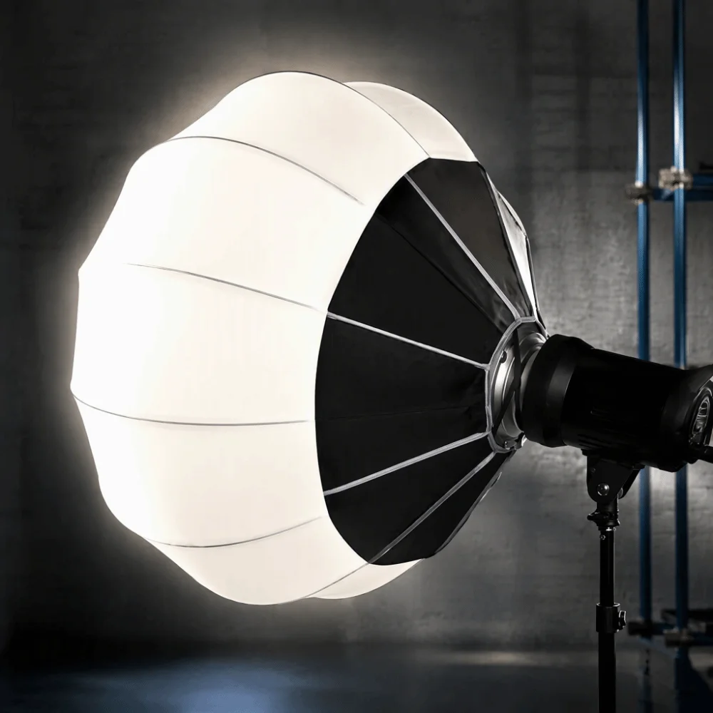 Quick Setup Softbox Ball Diffuser Metal Softbox Bowens Mount Lantern Diffuser Continuous Lighting Mount Softbox