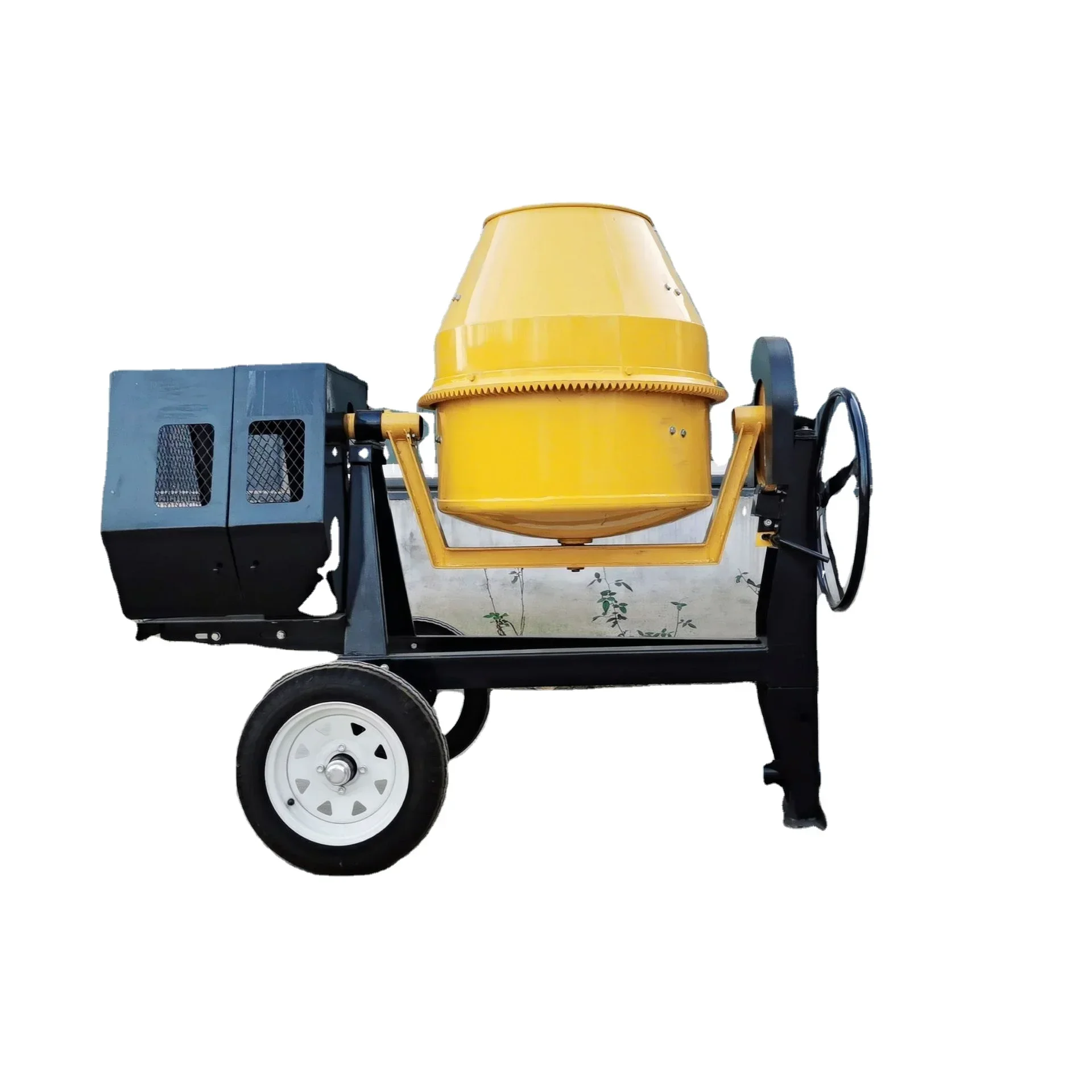 Electric Industrial Tumbler Lift Up Concrete Mixer with Self Loading Trailer Cement Mixing Machine