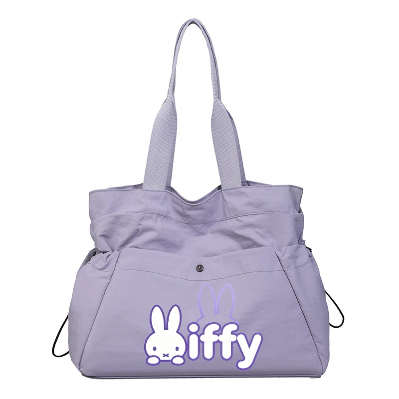 حقيبة كتف Miffy Minimalist مطبوعة ذات سعة كبيرة وخفيفة الوزن للنساء أثناء التنقل من نسيج النايلون المقاوم للماء #5