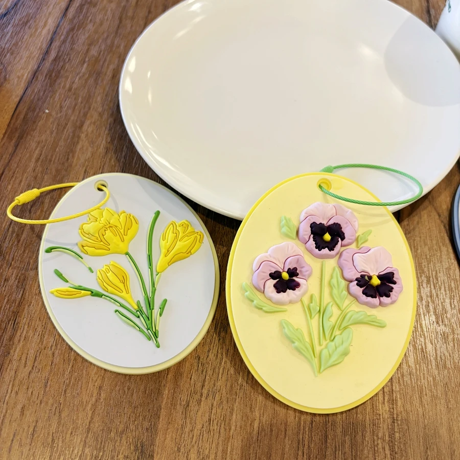 1/2/4PCS 3D flower luggage tag pendant with name tag, holiday travel bag, luggage compartment, anti loss name tag hanging strap