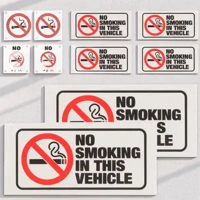 

8Pcs No Smoking Stickers Clear Waterproof Decals for Cars Vehicles No Smoking in This Vehicle Sign Car Window Dashboard Labels