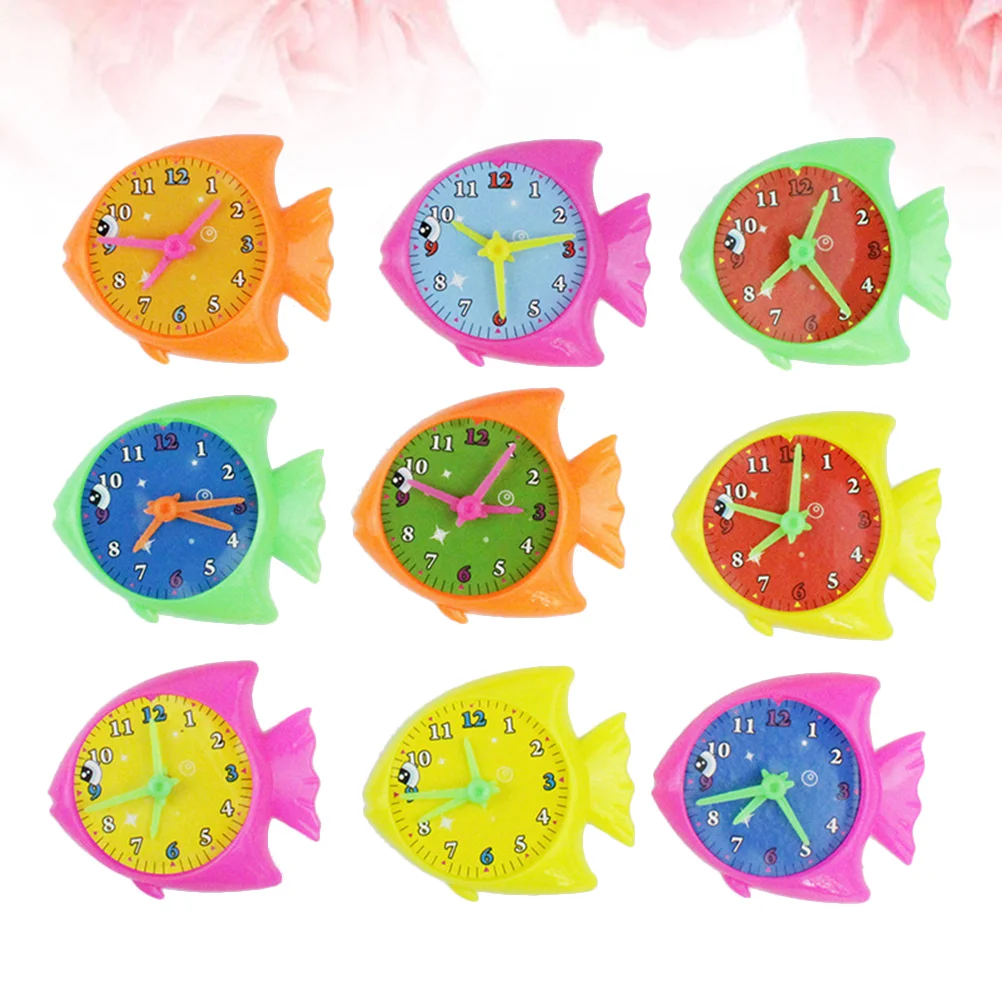 25 Pcs Educational Toy Creative Clock Fish Shape Number Digital Desktop Toddler Kids