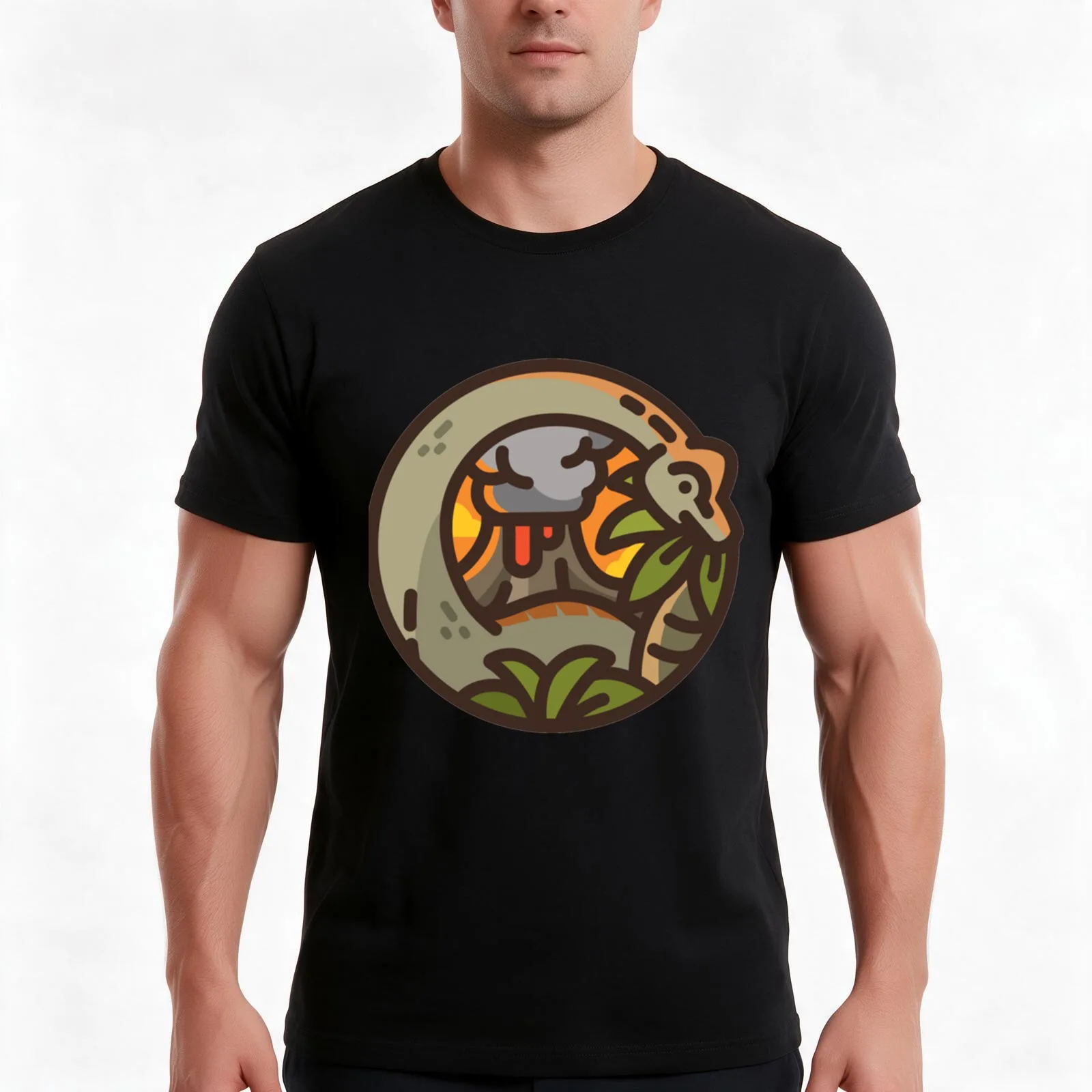 Brontosaurus Dinosaur (Dododex for Ark Survival Evolved) T-Shirt Summer Casual Cotton Tee Oversized Streetwear Tops