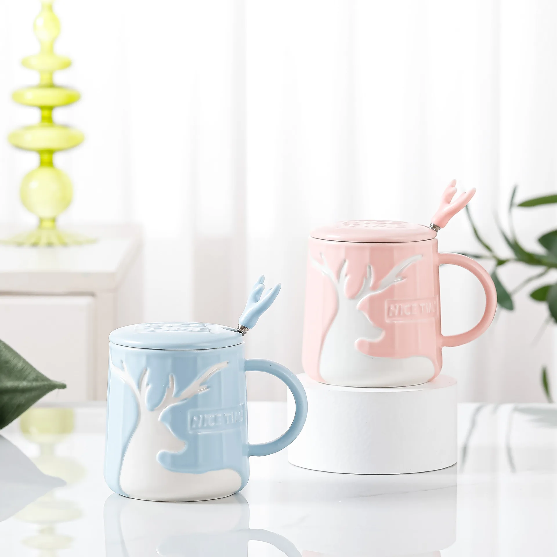 

Простая Высококачественная кружка, кружка для пары, кружка с оленем, домашняя керамическая кружка, кружка с ветром, нишевая керамическая кружка для мужчин и женщин, кружка