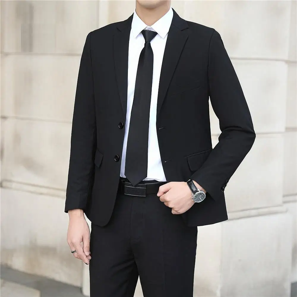

Деловой повседневный мужской костюмный комплект для свадьбы, официальная одежда для студентов, верхняя одежда для выпускников, профессиональная форма