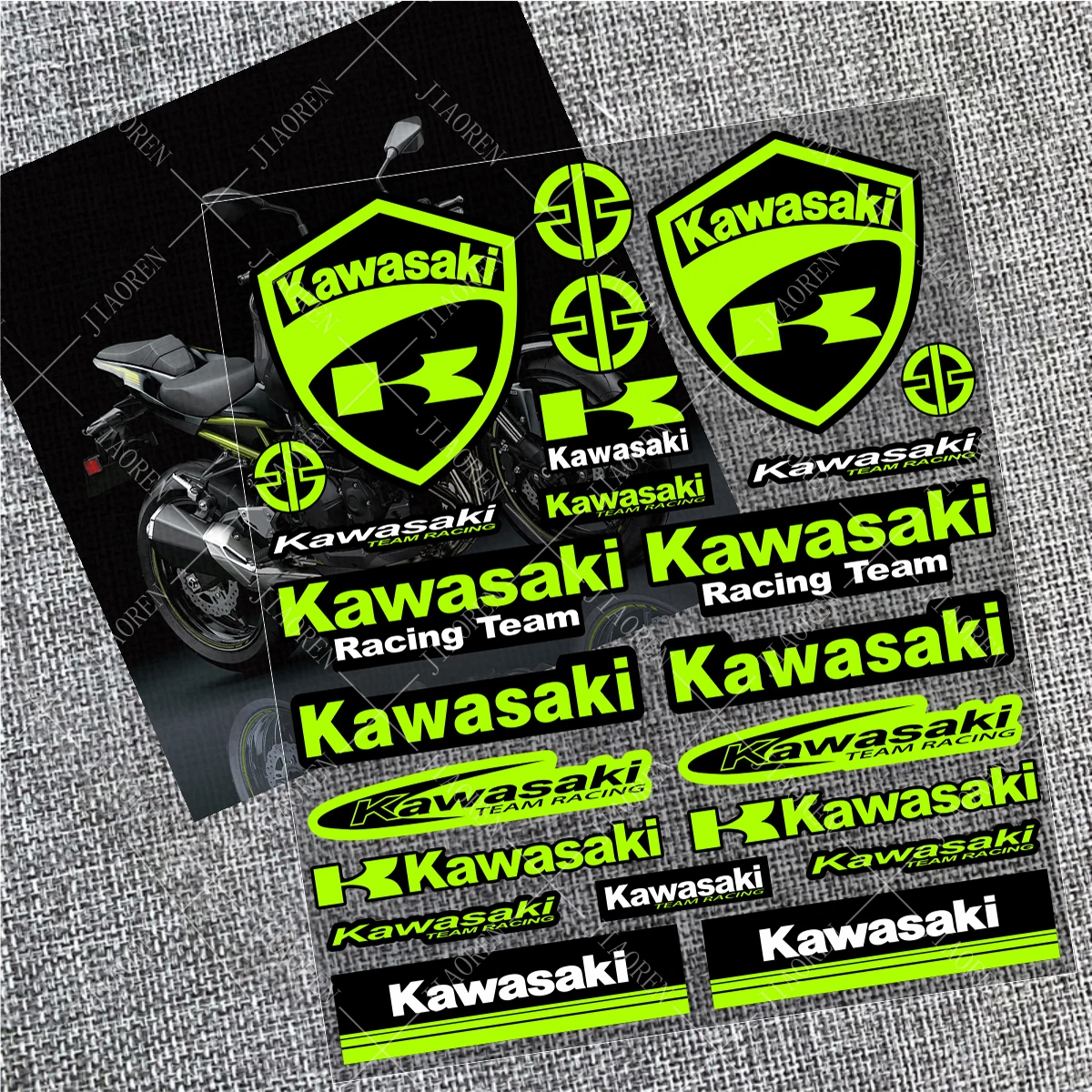 For Kawasaki Stickers Racing Team Logo Decals For Z900 Z1000 Z800 Z750 ZX6R ZX9R ZX10R Ninja