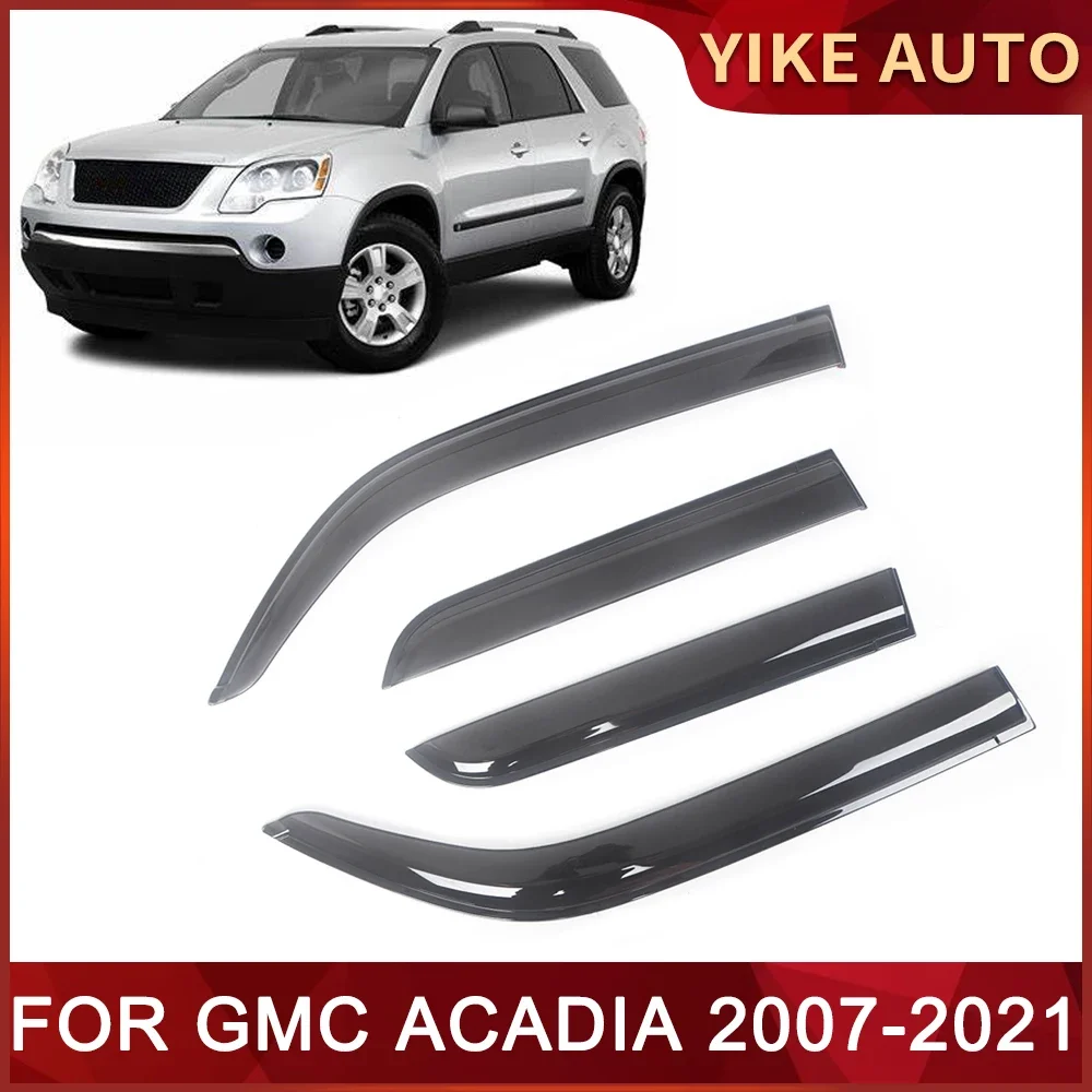 Window Visor for GMC ACADIA Limited 2007-2021 Door Visor Wind Sun Rain Guards Side Window Wind Deflectors Auto Parts