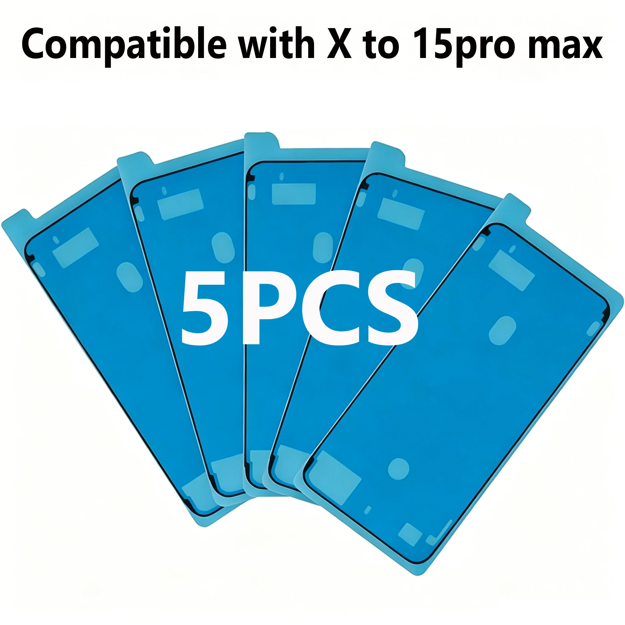 

5Pcs Pre-Cut Screen Frame Waterproof Adhesive Seal Tape for iPhone XR 11 12 13 Mini Plus Pro Max Replacement