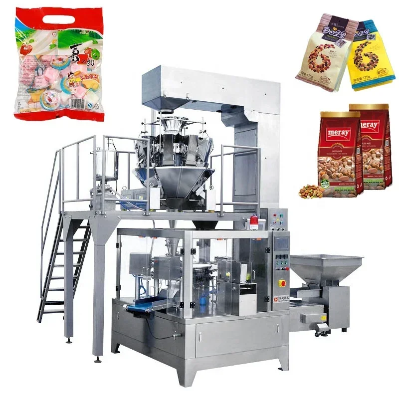 Automatic Food Packaging Machine 10 Head Multihead Weigher Packaging Machine For Weighing Leisure Food Hardwares