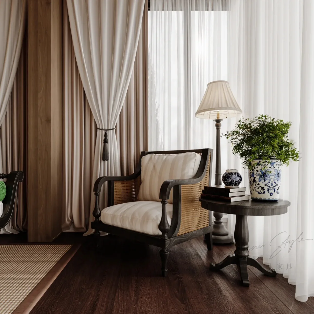 

Американский сельский диван из массива дерева, диван из ротанга для гостиной, диван из ротанга для отдыха, кровать и завтрак, маленькая квартира, диван, место