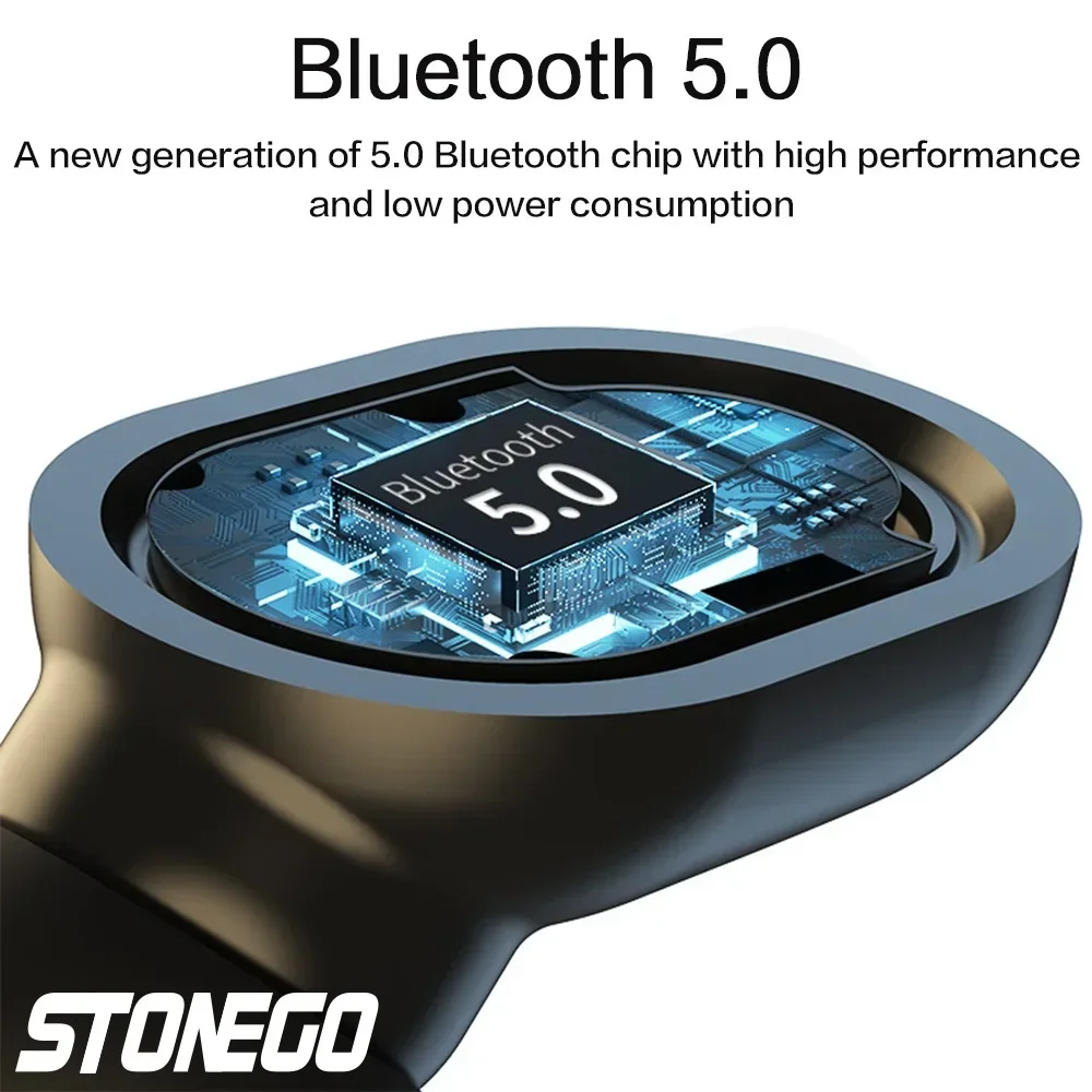 سماعات أذن TWS بلوتوث 5.0 لاسلكية حقيقية، إلغاء الضوضاء، التحكم باللمس، شاشة رقمية، سماعة رأس رياضية #3