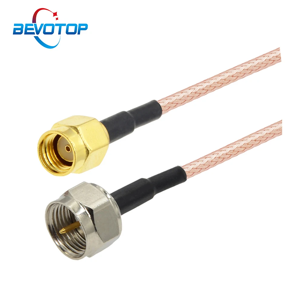 2PCS RP-SMA Male to F Male TV Pl Plug RF Adapter RG316 Pigtail Cable WIFI Antenna Router Extension Cable RF Coaxial Jumper Cord
