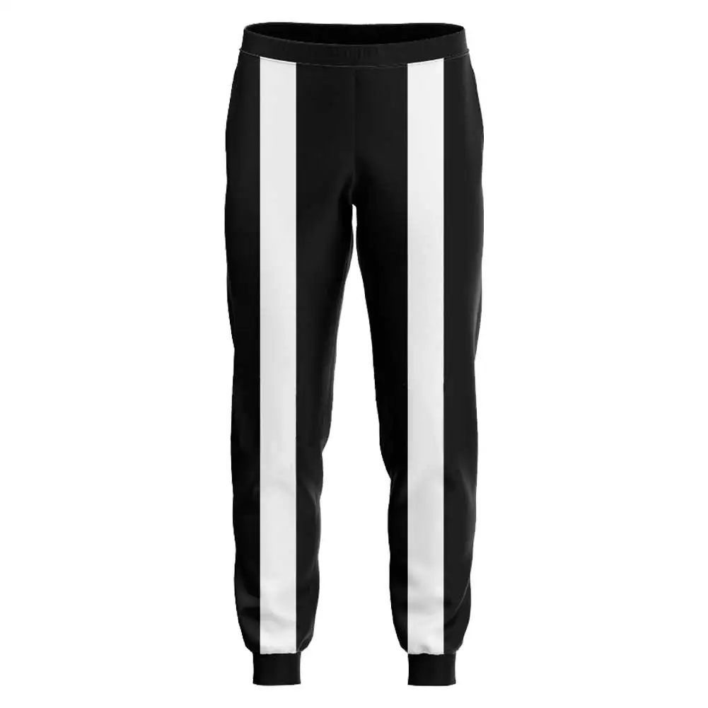 Sans Cosplay Fantasy Men Striped Guard Pants  Anime Game Under Cos Tale Disguise Costume Printed Pants Halloween Roleplay Suit