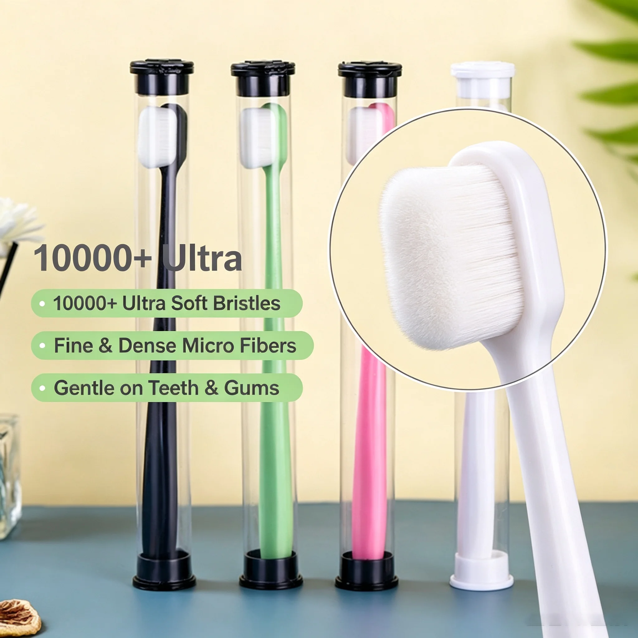 Household Million Soft Bristle Toothbrush Single Dust Proof Tube Pack Dense Bristles Durable   Cost Effective