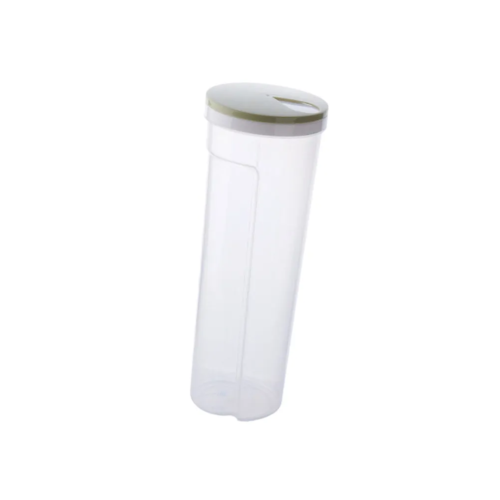 Light Green Plastic Grain Storage Pot Food Grade Transparent Sealed Container with Scale for Noodles Snacks Oatmeal Dry Food