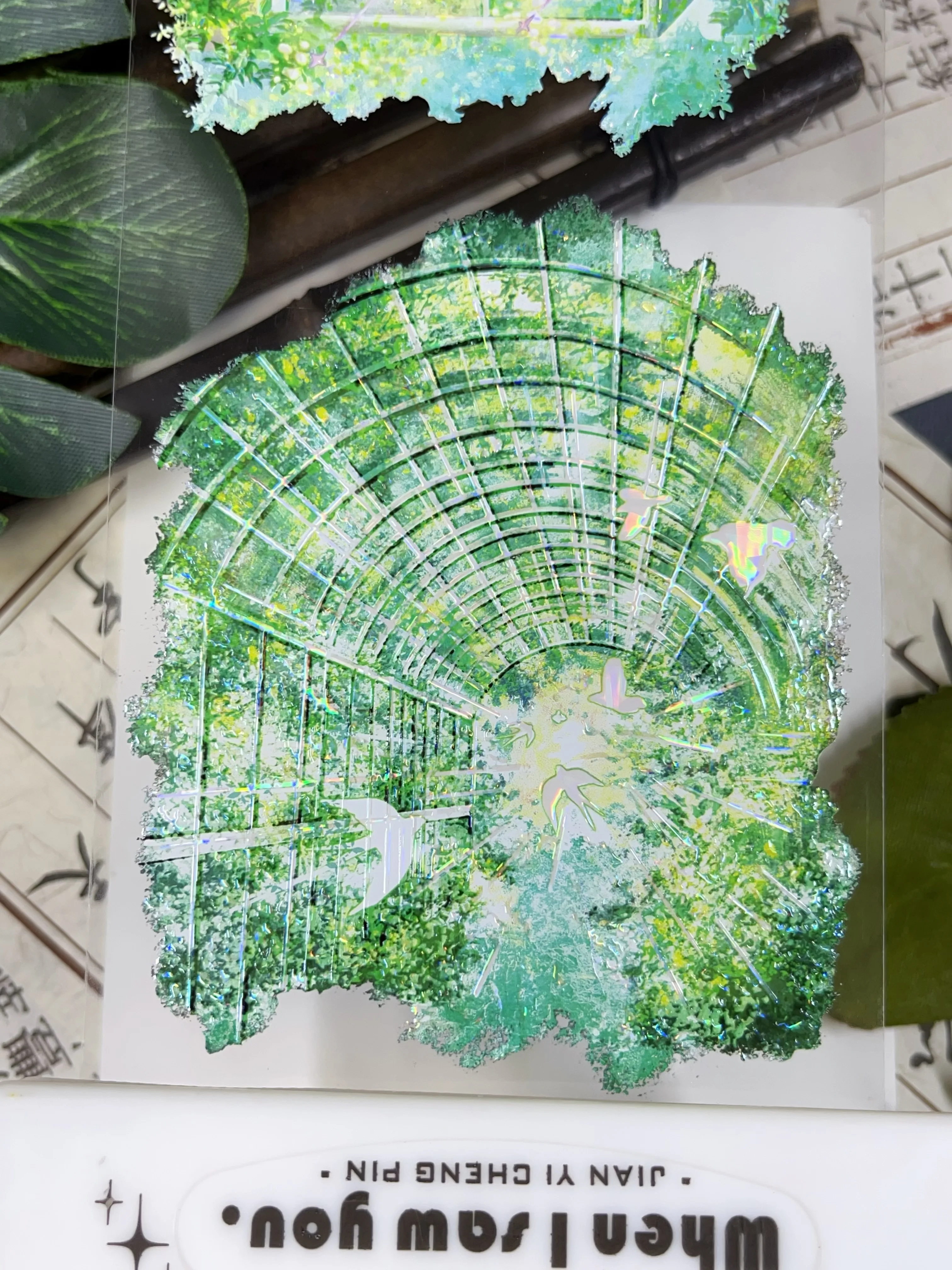 

The Way Of All Things' Birth Shiny Shell PET Tapes Craft Supplies DIY Scrapbooking Card Making Decorative Plan Sticker