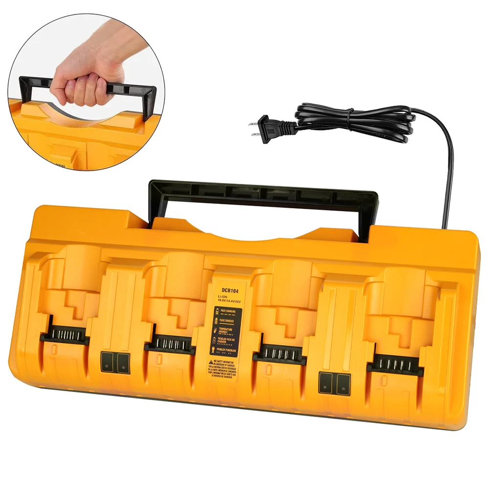 For Dewalt DCB104 Multiport Simultaneous Fast Charger For Dewalt XR 10.8V 12V 14.4V 18V 20V FlexVolt 20V DCB127 DCB105