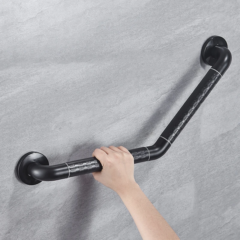 

Черные защитные ручки для ванны со светящимся кольцом. Ручка для душа из нержавеющей стали. Настенное крепление. Ручки для инвалидов для ванной комнаты.